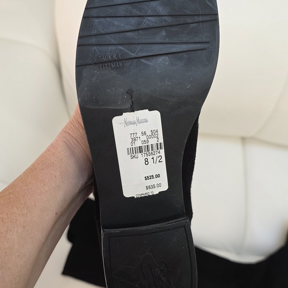 STUART WEITZMAN BLACK 5050 Ladies Boots Size 8 1/2 New With Tags 19 In Tall - Picture 4 of 12